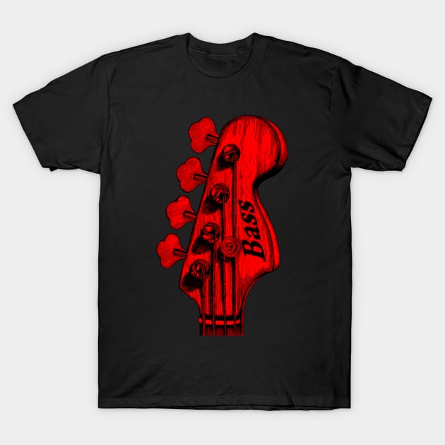 Bajo Electrico Red T-Shirt by w.d.roswell